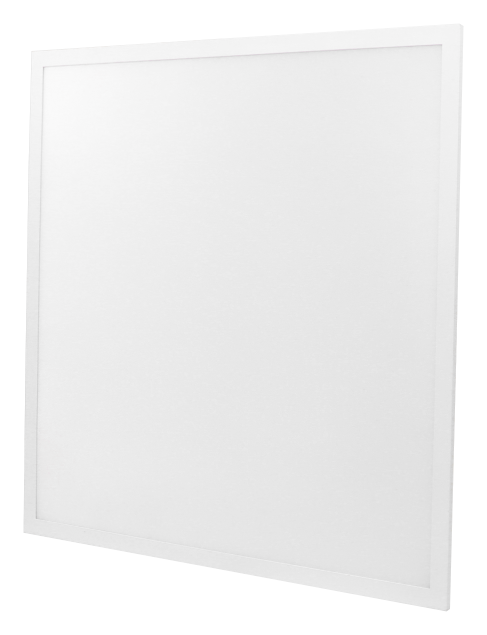 LED panel Lineva U19, trojštvrťový pohľad na svetelné pole a biely rám